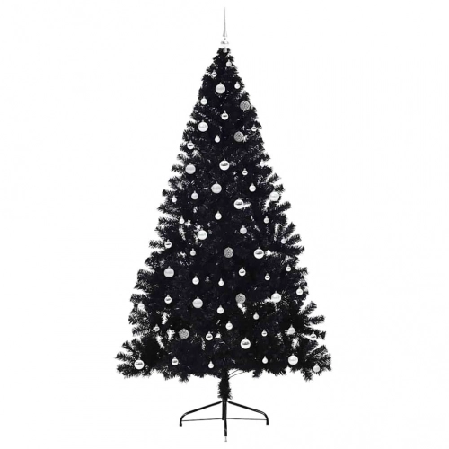 Mākslīgais Led Ziemassvētku Eglīte Su 300 Led Melna 240 Cm Pvc Vidaxl