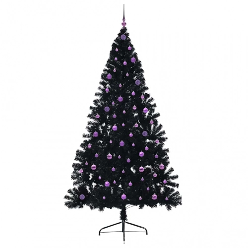 Mākslīgais Led Ziemassvētku Eglīte Su 300 Led Melna 240 Cm Pvc Vidaxl