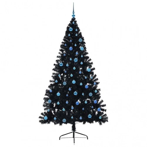 Mākslīgais Led Ziemassvētku Eglīte Su 300 Led Melna 240 Cm Pvc Vidaxl