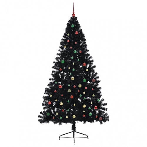 Mākslīgais Led Ziemassvētku Eglīte Su 300 Led Melna 240 Cm Pvc Vidaxl