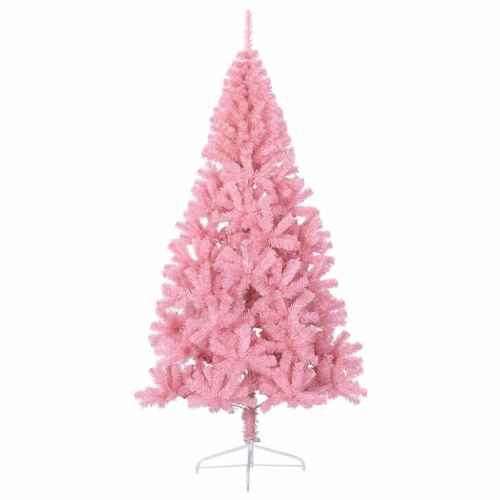 Mākslīgais Led Ziemassvētku Eglīte Su 300 Led Rozā 180 Cm Pvc Vidaxl