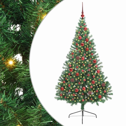 Mākslīgais Led Ziemassvētku Eglīte Su 300 Led Zaļa 180 Cm Pvc Vidaxl