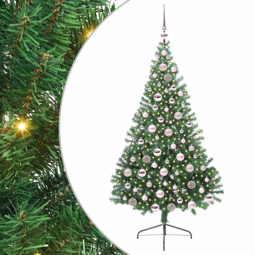Mākslīgais Led Ziemassvētku Eglīte Su 300 Led Zaļa 180 Cm Pvc Vidaxl