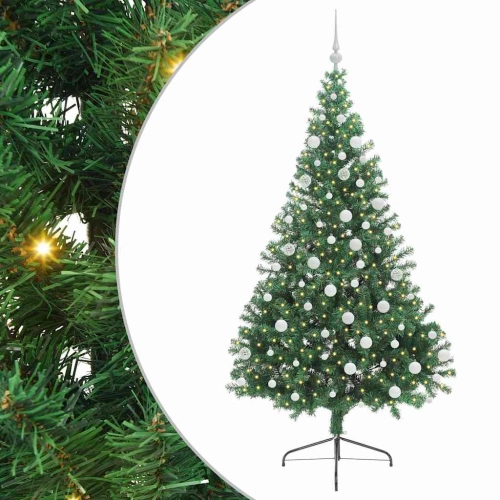 Mākslīgais Led Ziemassvētku Eglīte Su 300 Led Zaļa 180 Cm Pvc Vidaxl
