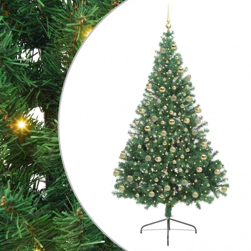 Mākslīgais Led Ziemassvētku Eglīte Su 300 Led Zaļa 180 Cm Pvc Vidaxl