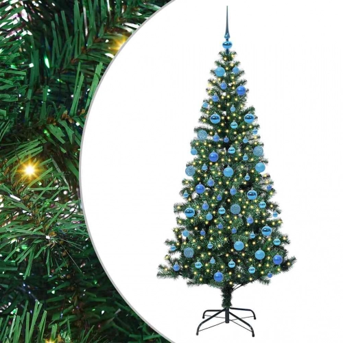 Mākslīgais Led Ziemassvētku Eglīte Su 300 Led Zaļa 180 Cm Pvc Vidaxl