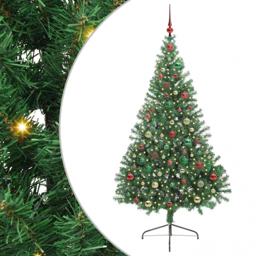 Mākslīgais Led Ziemassvētku Eglīte Su 300 Led Zaļa 180 Cm Pvc Vidaxl