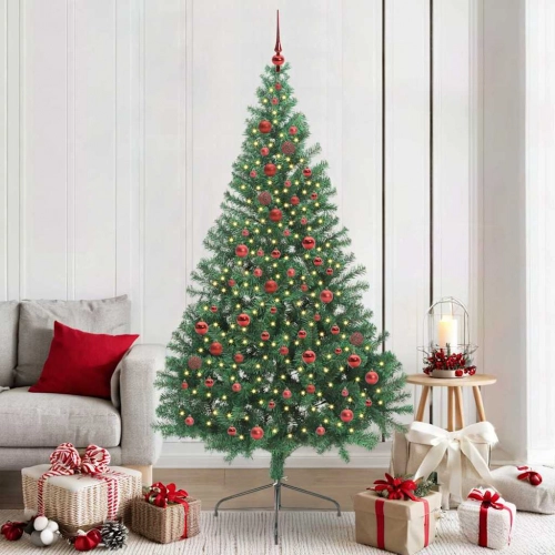 Mākslīgais Led Ziemassvētku Eglīte Su 300 Led Zaļa 210 Cm Pvc Vidaxl