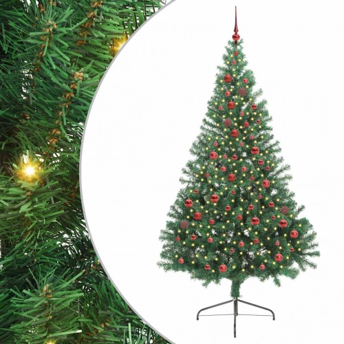 Mākslīgais Led Ziemassvētku Eglīte Su 300 Led Zaļa 210 Cm Pvc Vidaxl