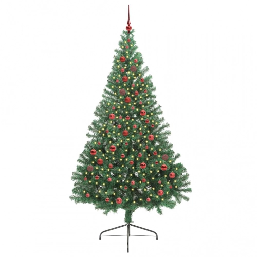 Mākslīgais Led Ziemassvētku Eglīte Su 300 Led Zaļa 210 Cm Pvc Vidaxl