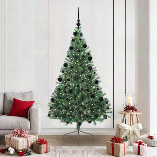 Mākslīgais Led Ziemassvētku Eglīte Su 300 Led Zaļa 210 Cm Pvc Vidaxl