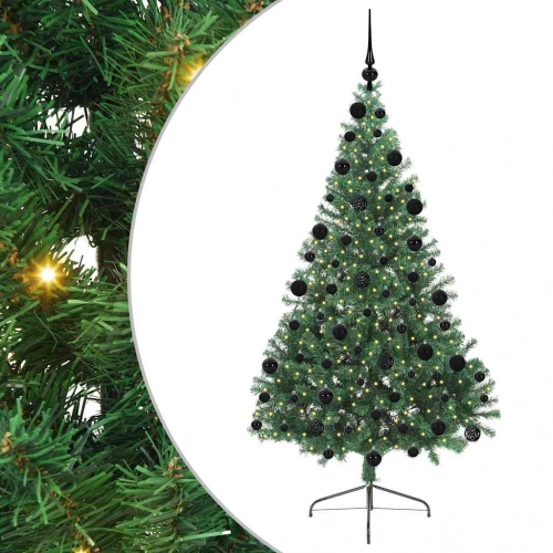 Mākslīgais Led Ziemassvētku Eglīte Su 300 Led Zaļa 210 Cm Pvc Vidaxl