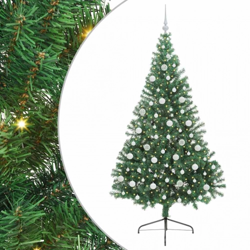 Mākslīgais Led Ziemassvētku Eglīte Su 300 Led Zaļa 210 Cm Pvc Vidaxl