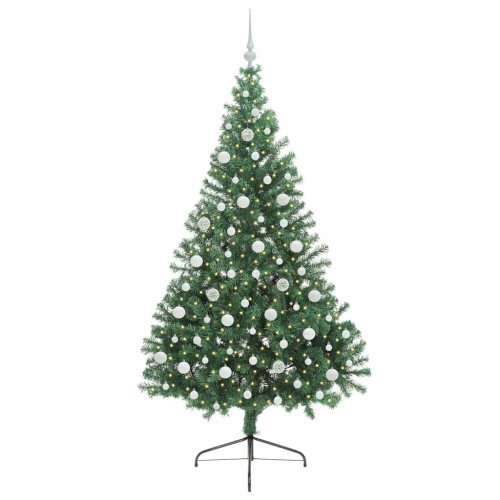 Mākslīgais Led Ziemassvētku Eglīte Su 300 Led Zaļa 210 Cm Pvc Vidaxl