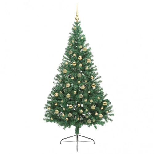 Mākslīgais Led Ziemassvētku Eglīte Su 300 Led Zaļa 210 Cm Pvc Vidaxl