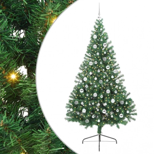 Mākslīgais Led Ziemassvētku Eglīte Su 300 Led Zaļa 210 Cm Pvc Vidaxl