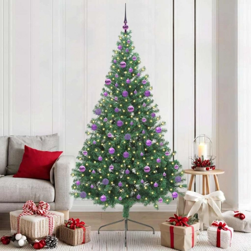 Mākslīgais Led Ziemassvētku Eglīte Su 300 Led Zaļa 210 Cm Pvc Vidaxl