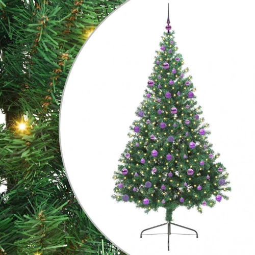 Mākslīgais Led Ziemassvētku Eglīte Su 300 Led Zaļa 210 Cm Pvc Vidaxl