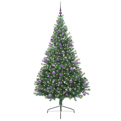Mākslīgais Led Ziemassvētku Eglīte Su 300 Led Zaļa 210 Cm Pvc Vidaxl