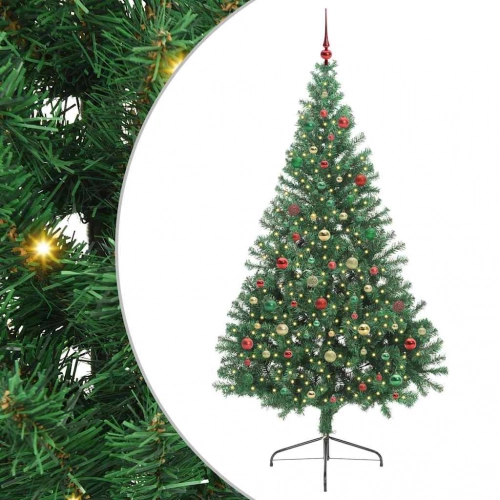 Mākslīgais Led Ziemassvētku Eglīte Su 300 Led Zaļa 210 Cm Pvc Vidaxl