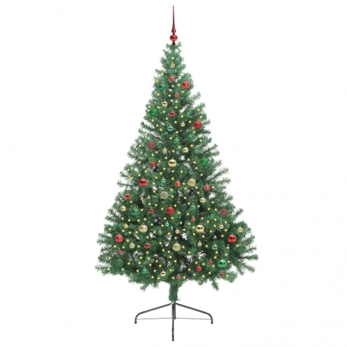 Mākslīgais Led Ziemassvētku Eglīte Su 300 Led Zaļa 210 Cm Pvc Vidaxl