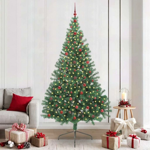 Mākslīgais Led Ziemassvētku Eglīte Su 300 Led Zaļa 240 Cm Pvc Vidaxl