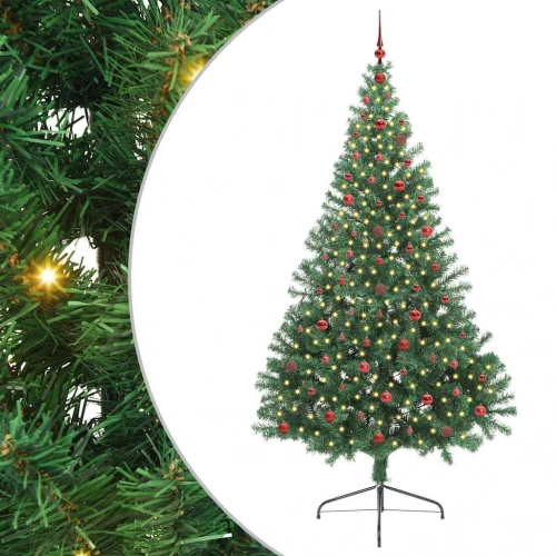 Mākslīgais Led Ziemassvētku Eglīte Su 300 Led Zaļa 240 Cm Pvc Vidaxl
