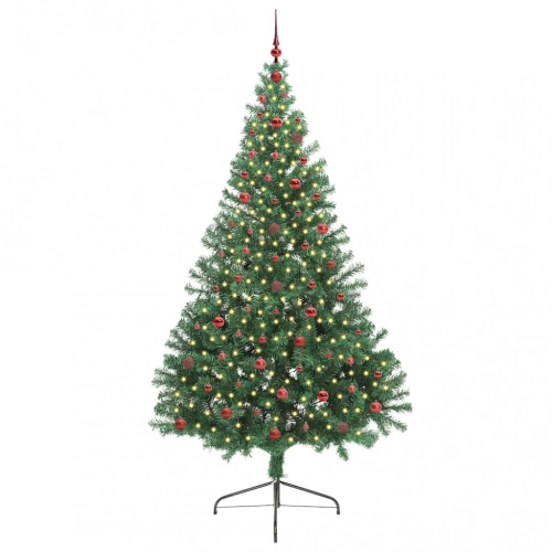 Mākslīgais Led Ziemassvētku Eglīte Su 300 Led Zaļa 240 Cm Pvc Vidaxl