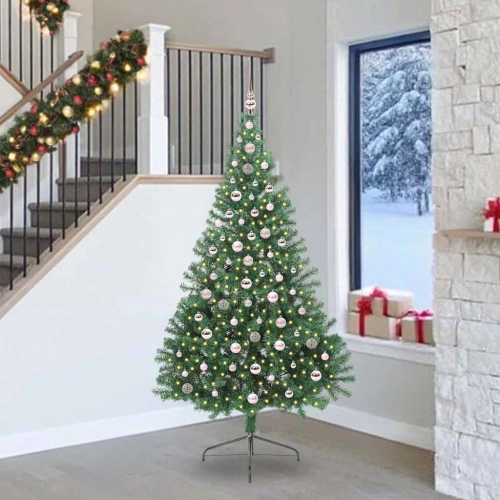 Mākslīgais Led Ziemassvētku Eglīte Su 300 Led Zaļa 240 Cm Pvc Vidaxl