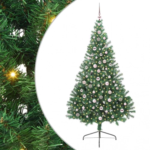 Mākslīgais Led Ziemassvētku Eglīte Su 300 Led Zaļa 240 Cm Pvc Vidaxl