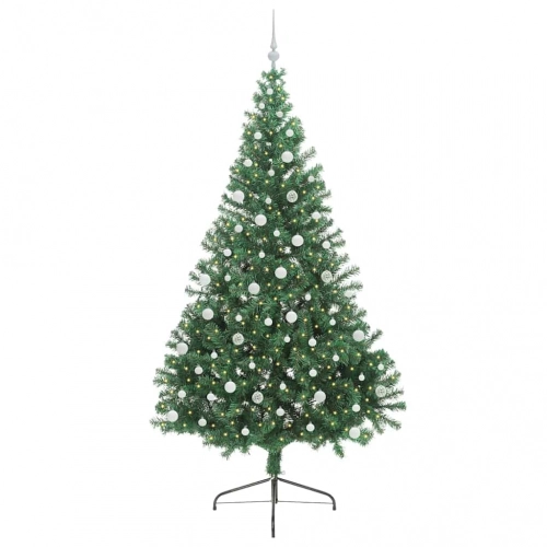 Mākslīgais Led Ziemassvētku Eglīte Su 300 Led Zaļa 240 Cm Pvc Vidaxl