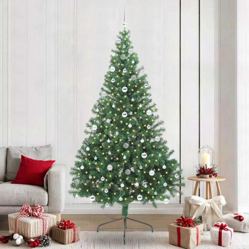 Mākslīgais Led Ziemassvētku Eglīte Su 300 Led Zaļa 240 Cm Pvc Vidaxl
