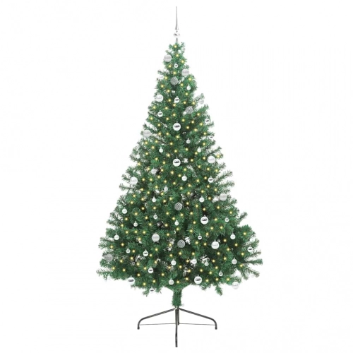 Mākslīgais Led Ziemassvētku Eglīte Su 300 Led Zaļa 240 Cm Pvc Vidaxl
