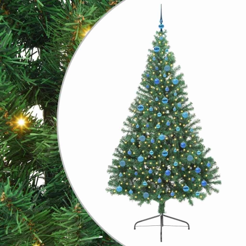 Mākslīgais Led Ziemassvētku Eglīte Su 300 Led Zaļa 240 Cm Pvc Vidaxl