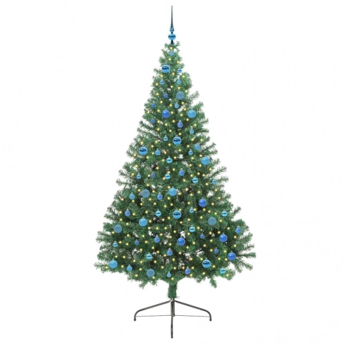 Mākslīgais Led Ziemassvētku Eglīte Su 300 Led Zaļa 240 Cm Pvc Vidaxl