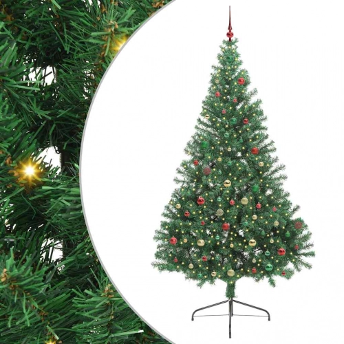Mākslīgais Led Ziemassvētku Eglīte Su 300 Led Zaļa 240 Cm Pvc Vidaxl