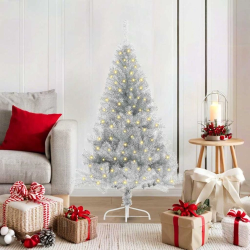 Mākslīgais Led Ziemassvētku Eglīte Sudraba 120 Cm Pet Vidaxl