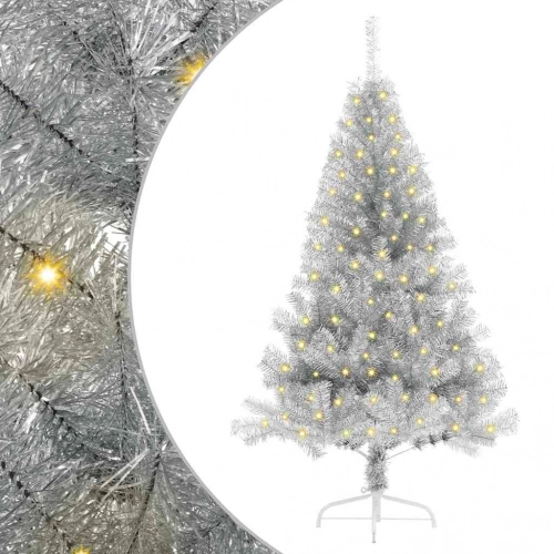 Mākslīgais Led Ziemassvētku Eglīte Sudraba 120 Cm Pet Vidaxl