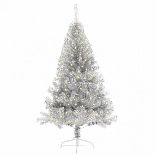 Mākslīgais Led Ziemassvētku Eglīte Sudraba 120 Cm Pet Vidaxl