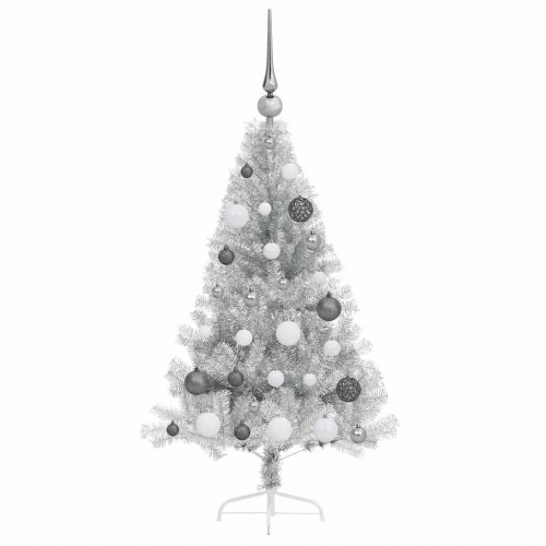Mākslīgais Led Ziemassvētku Eglīte Sudraba 120 Cm Pet Vidaxl
