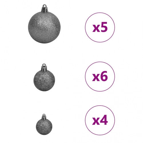 Mākslīgais Led Ziemassvētku Eglīte Sudraba 120 Cm Pet Vidaxl