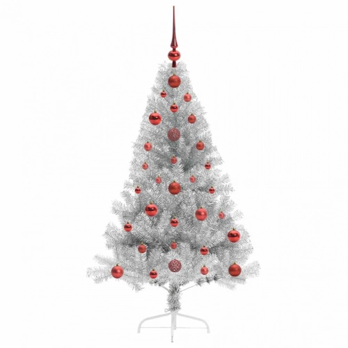 Mākslīgais Led Ziemassvētku Eglīte Sudraba 120 Cm Pet Vidaxl