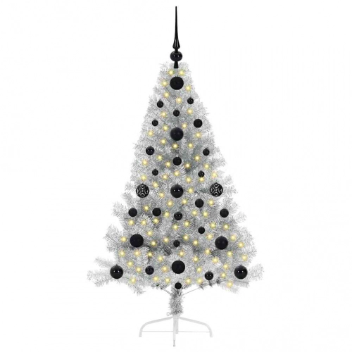 Mākslīgais Led Ziemassvētku Eglīte Sudraba 120 Cm Pet Vidaxl