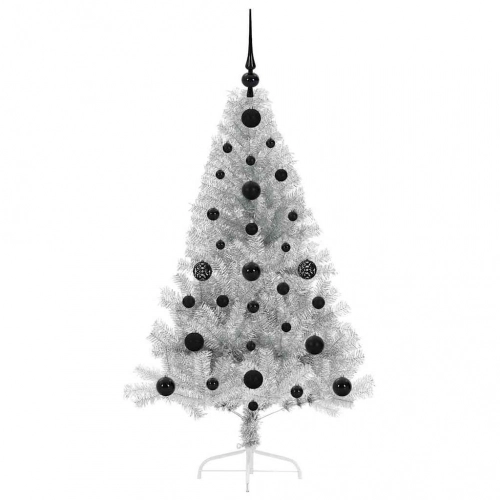 Mākslīgais Led Ziemassvētku Eglīte Sudraba 120 Cm Pet Vidaxl