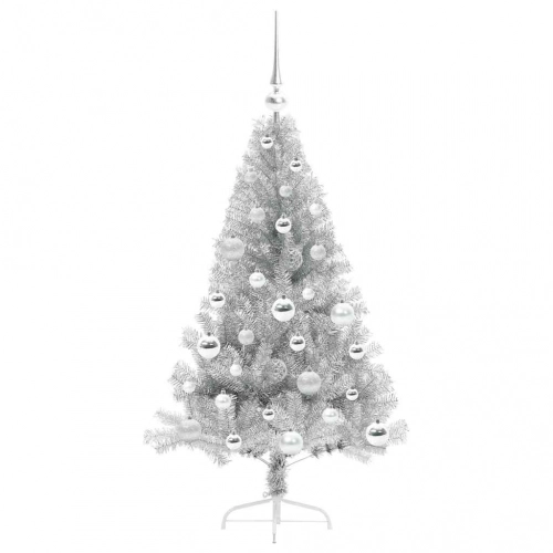 Mākslīgais Led Ziemassvētku Eglīte Sudraba 120 Cm Pet Vidaxl