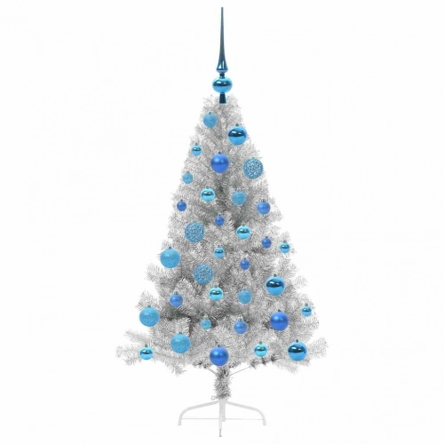 Mākslīgais Led Ziemassvētku Eglīte Sudraba 120 Cm Pet Vidaxl