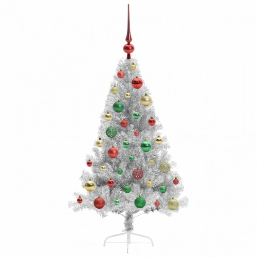 Mākslīgais Led Ziemassvētku Eglīte Sudraba 120 Cm Pet Vidaxl