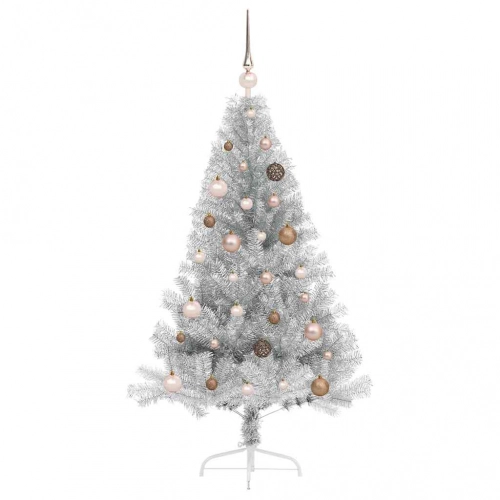 Mākslīgais Led Ziemassvētku Eglīte Sudraba 150 Cm Pet Vidaxl