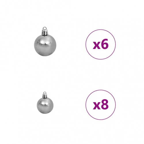 Mākslīgais Led Ziemassvētku Eglīte Sudraba 150 Cm Pet Vidaxl