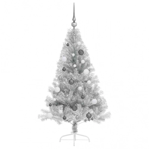Mākslīgais Led Ziemassvētku Eglīte Sudraba 150 Cm Pet Vidaxl